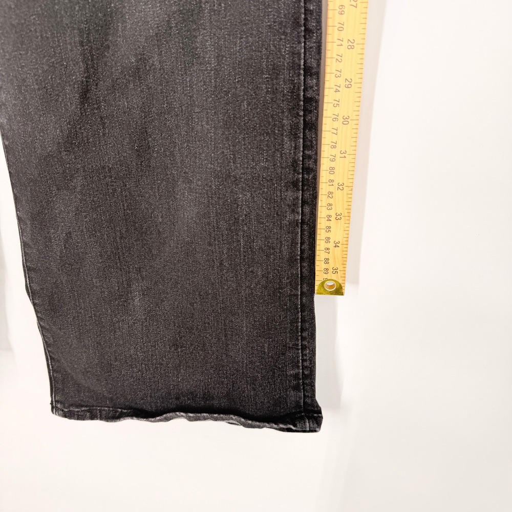 Risen Jeans Wide Leg Women 9/29 Black Faded Denim High Rise RDP5399 Boho Casual - Picture 10 of 11